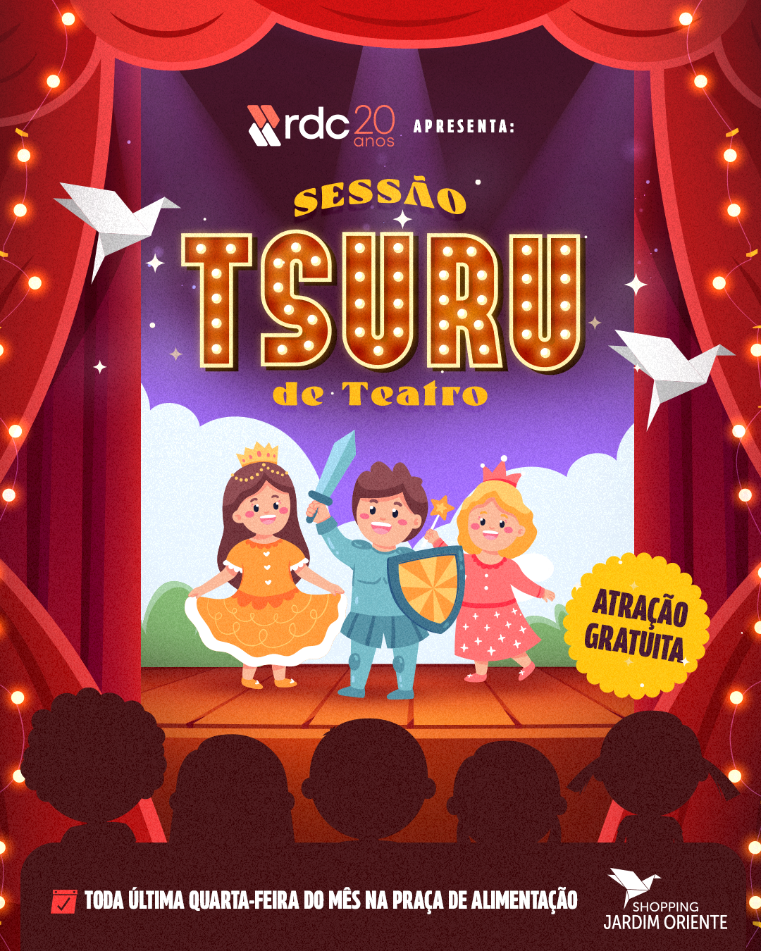 A magia do teatro infantil ganha vida na estreia gratuita da Sessão Tsuru!