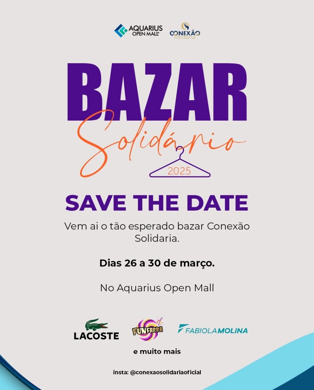 Bazar Conexão Solidária no Aquarius Open Mall