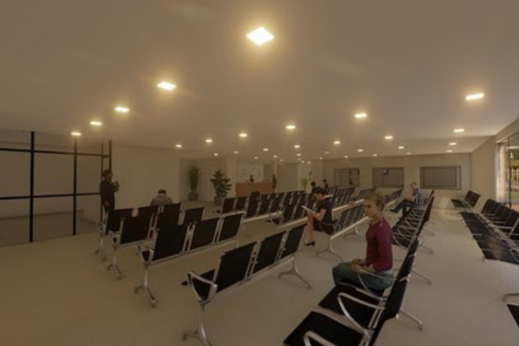 Prévia da nova recepção do Hospital de Retaguarda Foto Ilustracao