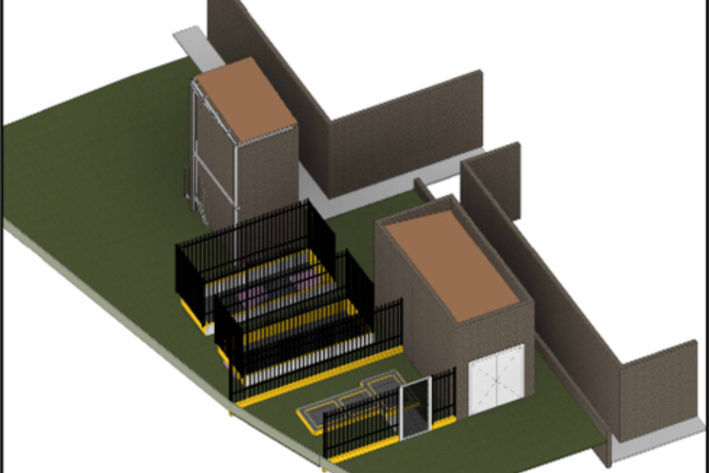 Projeto da nova cabine primária de energia Foto Ilustracao
