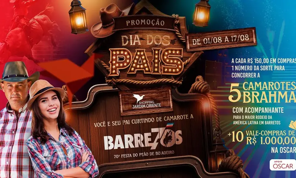 Shopping Jardim Oriente sorteia viagem com camarote VIP na Festa de Barretos