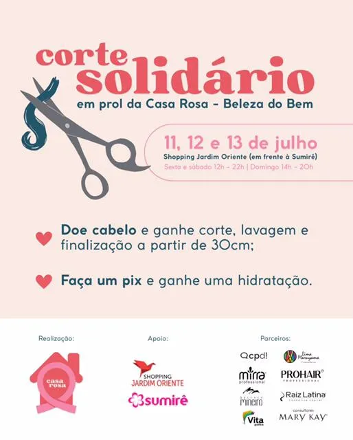 Casa Rosa realiza ação solidária com cortes e hidratação gratuitos