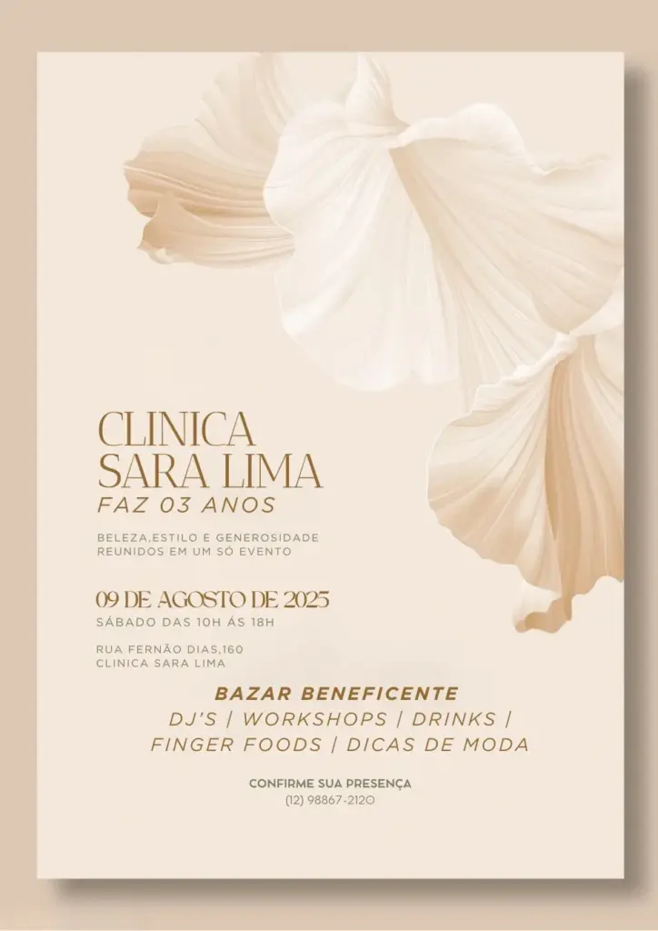 Clínica Saralima completa 3 Anos de Beleza com Solidariedade