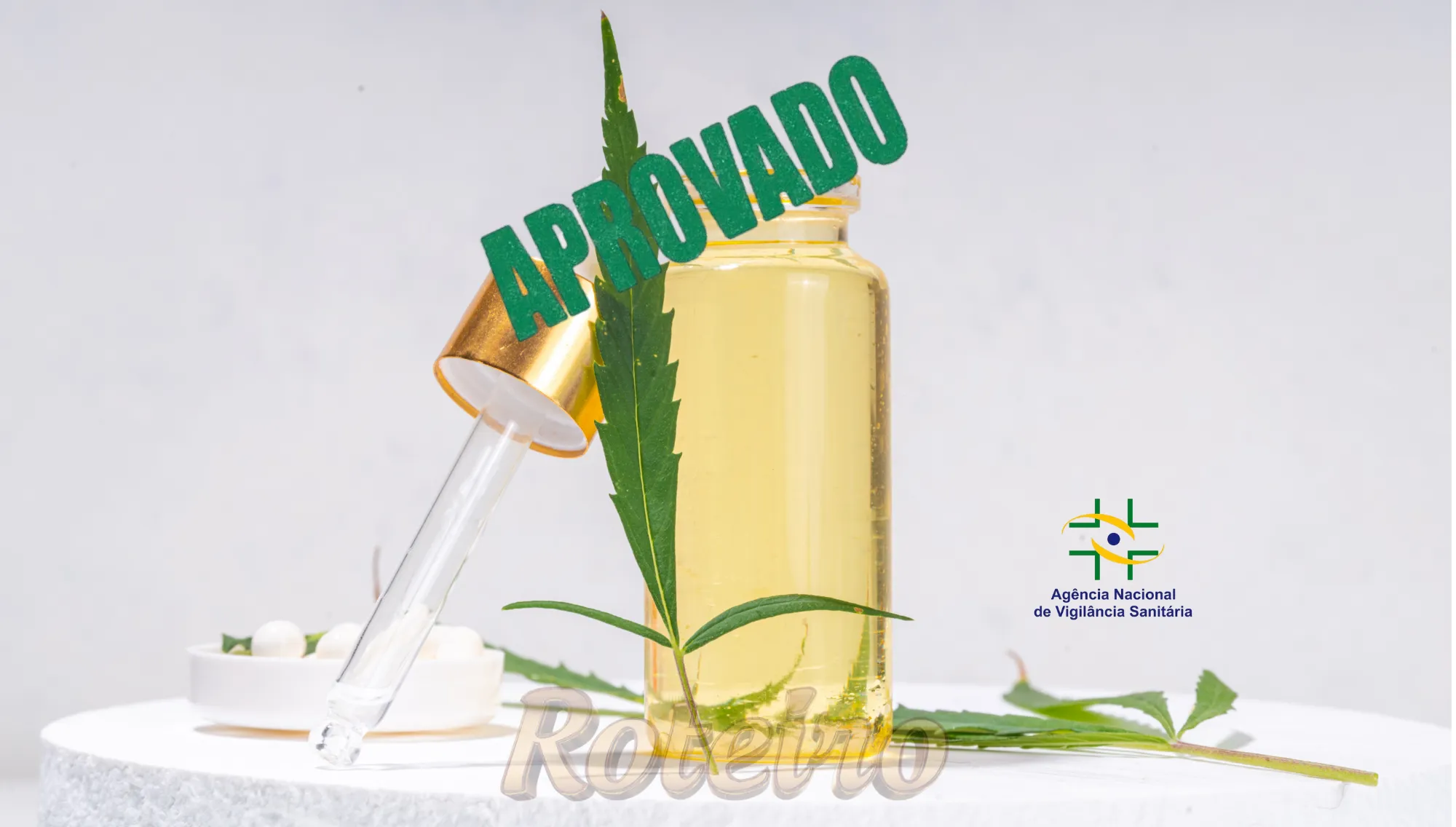 oleo de canabis e um carimbo de aprovado