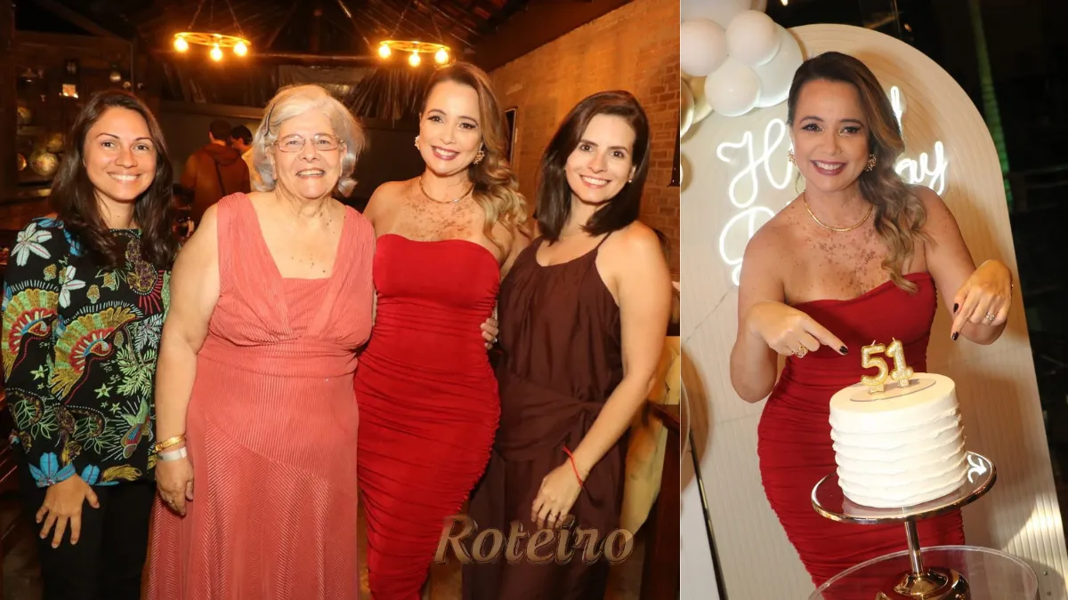 Alessandra Lab e familiares comemorando seus 51 anos