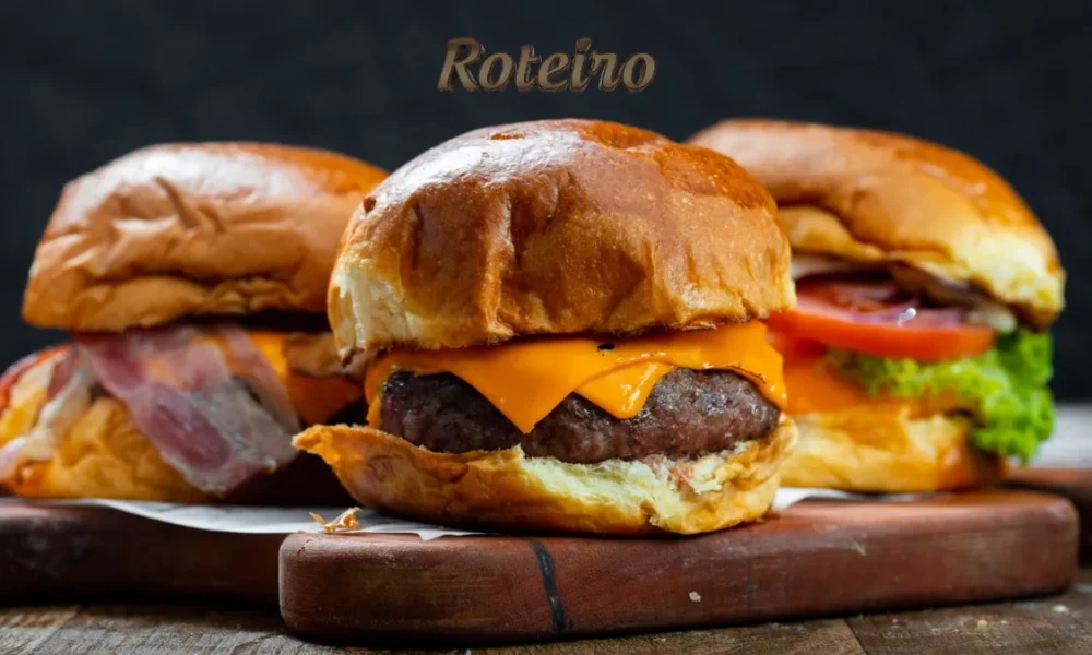 Hamburguer artesanal suculento com blend de carnes Majestade em evento no Shopping Jardim Oriente SJC.