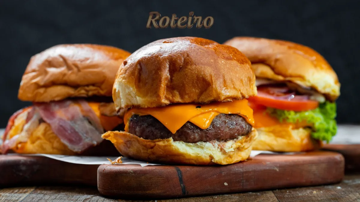 Hamburguer artesanal suculento com blend de carnes Majestade em evento no Shopping Jardim Oriente SJC.