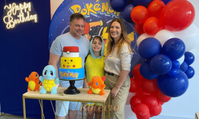 Rubens Eduardo Cardoso comemora 10 anos ao lado da mãe Zilma Valadão e do padrasto Castro Neto no Big Jump USA SJC.