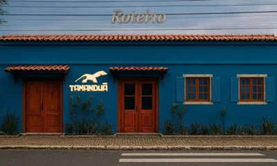 Fachada do Tamanduá Bar em São José dos Campos, decoração inspirada na cultura brasileira