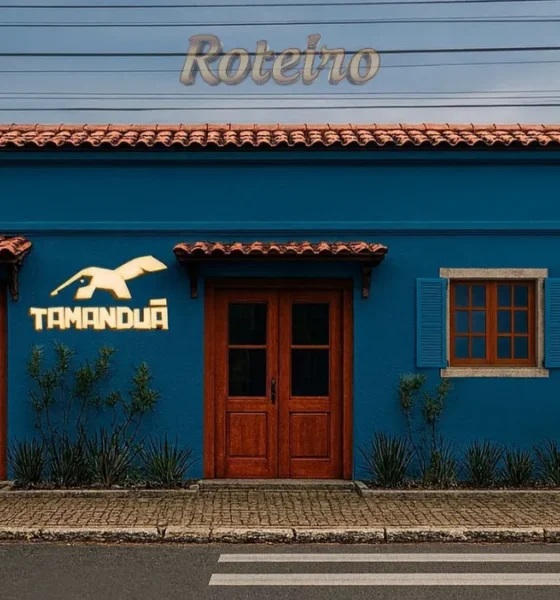 Fachada do Tamanduá Bar em São José dos Campos, decoração inspirada na cultura brasileira