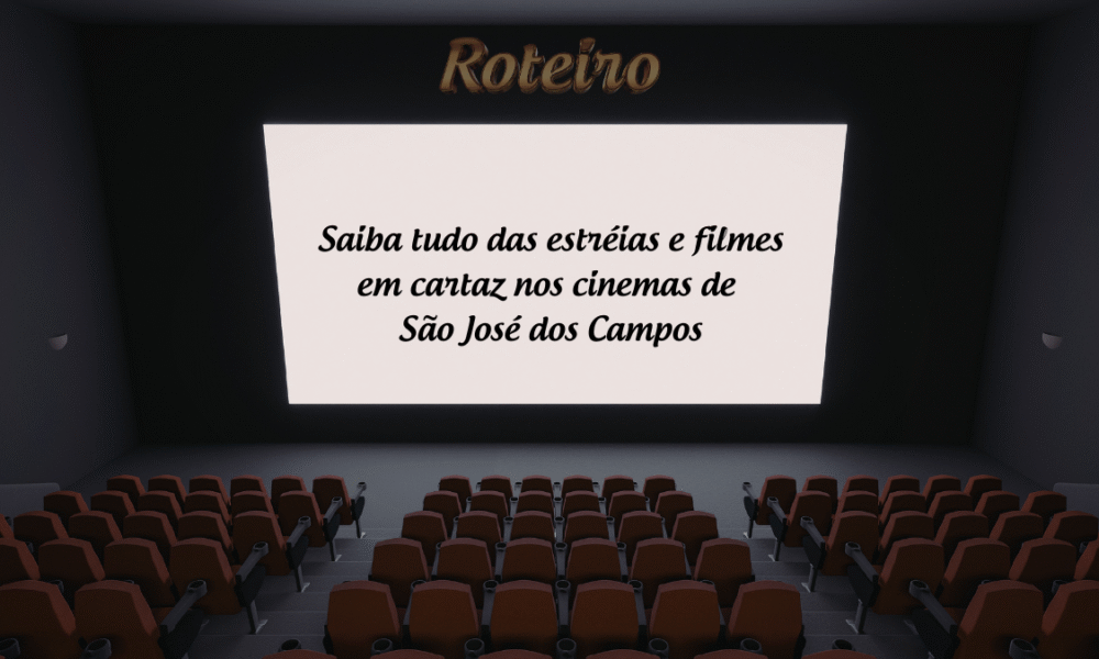 Sala de cinema moderna com poltronas confortáveis em shopping de São José dos Campos