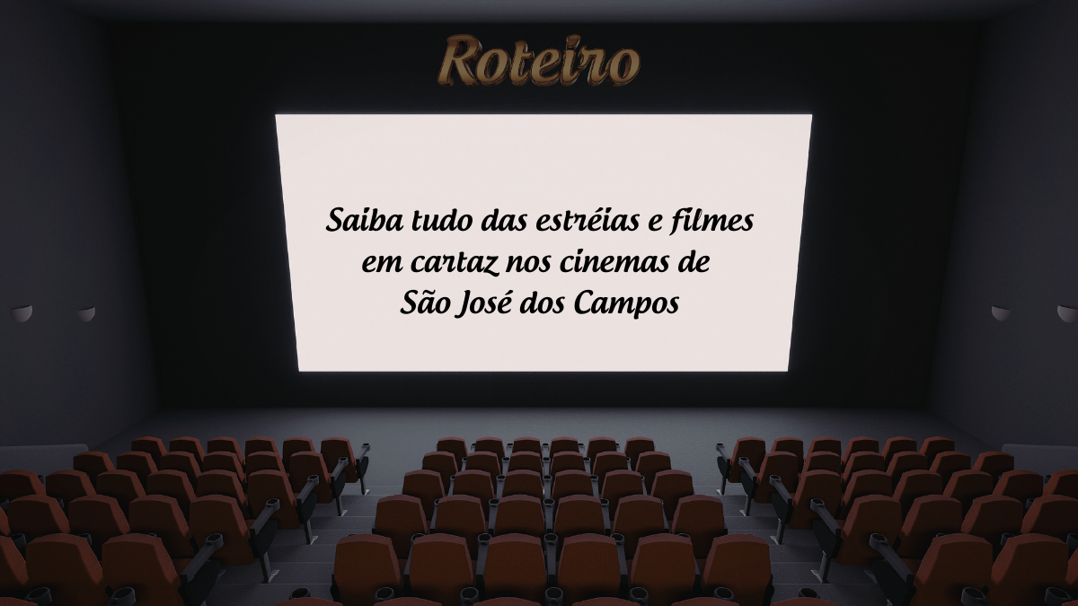 Sala de cinema moderna com poltronas confortáveis em shopping de São José dos Campos