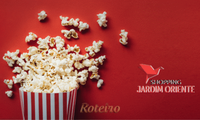 pote de pipoca e logo do shopping Jardim oriente