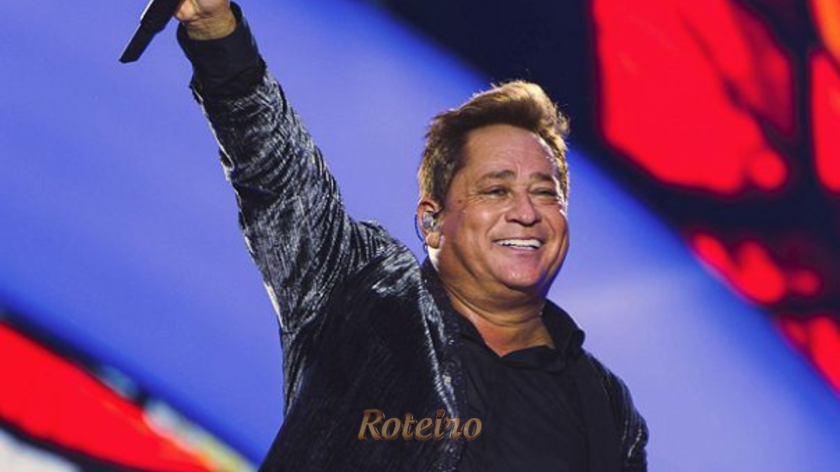 Cantor Leonardo em show chamando para o show em SJC