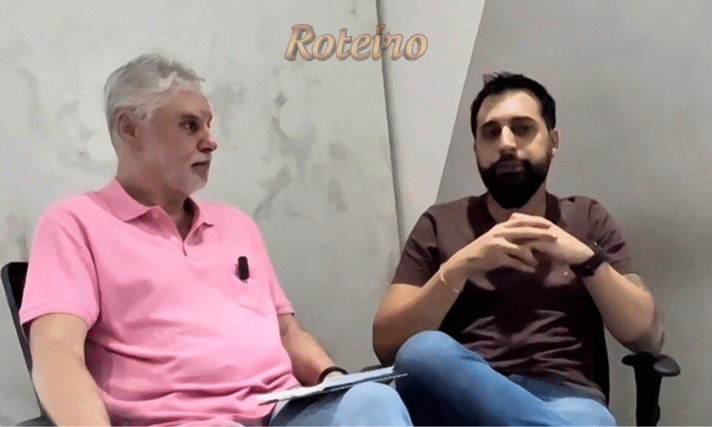durante a entrevista em um bate papo com Marcio Marcondes, o mago das vendas Luís Guilherme Melo do Sanja Works
