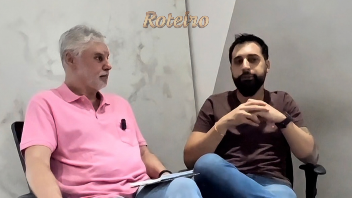 durante a entrevista em um bate papo com Marcio Marcondes, o mago das vendas Luís Guilherme Melo do Sanja Works