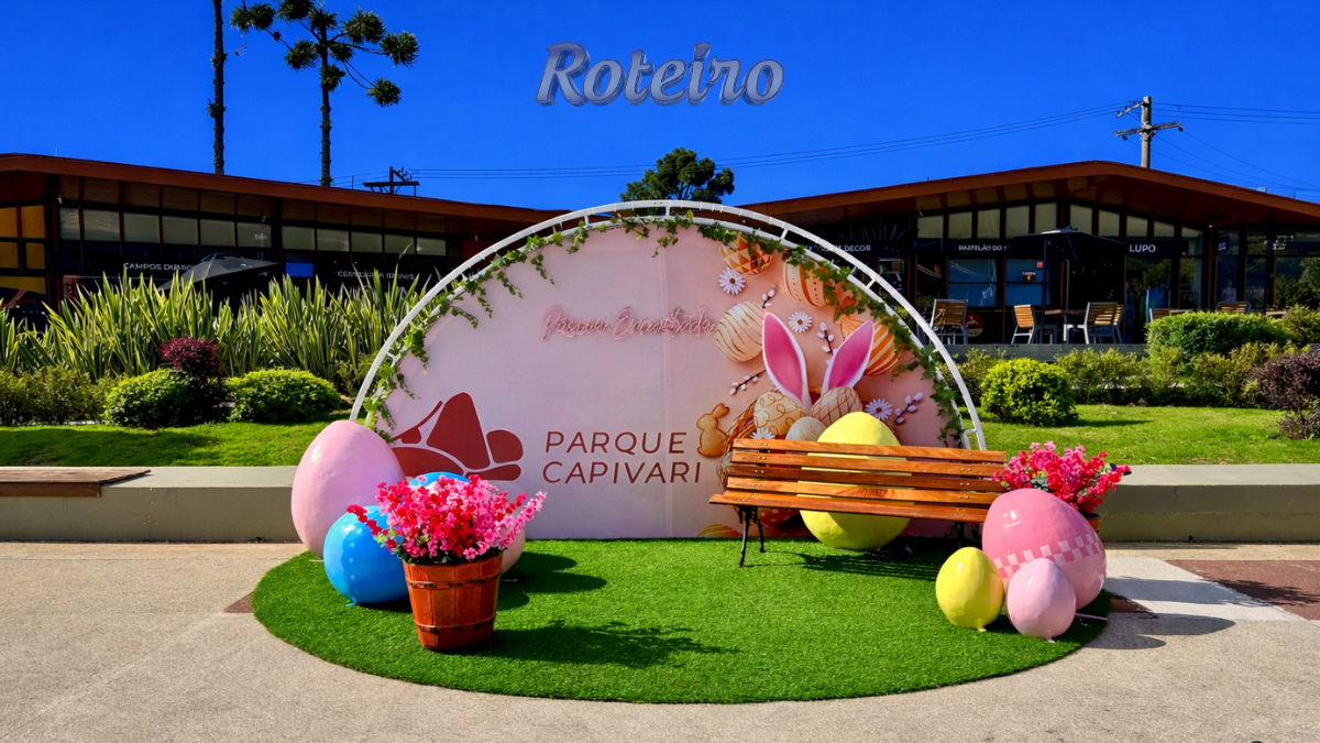Parque Capivari decorado para a Páscoa de 2026