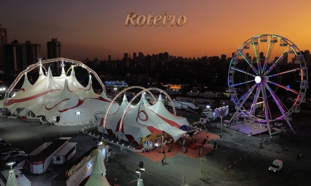 foto de fim de tarde com imagem do circo Mirage Circus