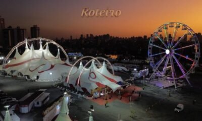 foto de fim de tarde com imagem do circo Mirage Circus