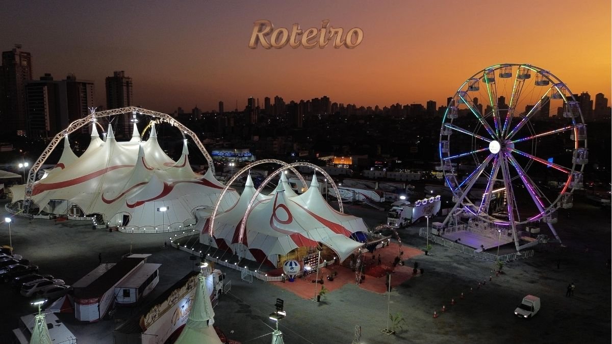 foto de fim de tarde com imagem do circo Mirage Circus