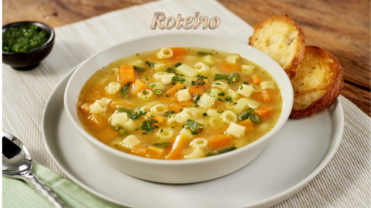sopa de legumes com macarrão deliciosa e saborosa