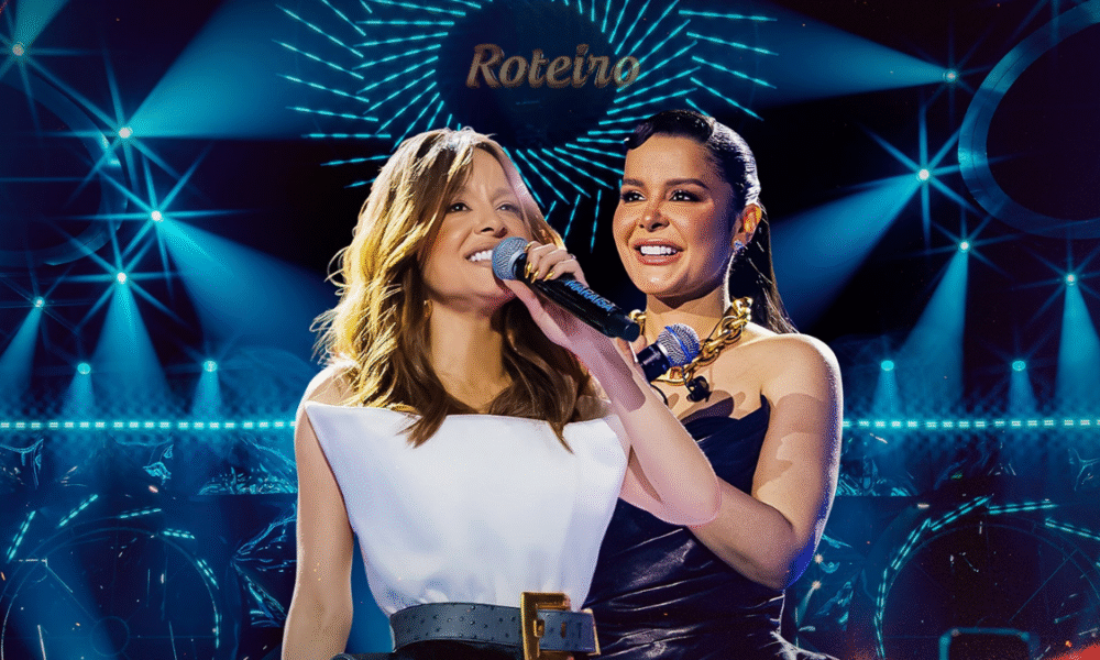 Maiara & Maraisa cantando no palco azul