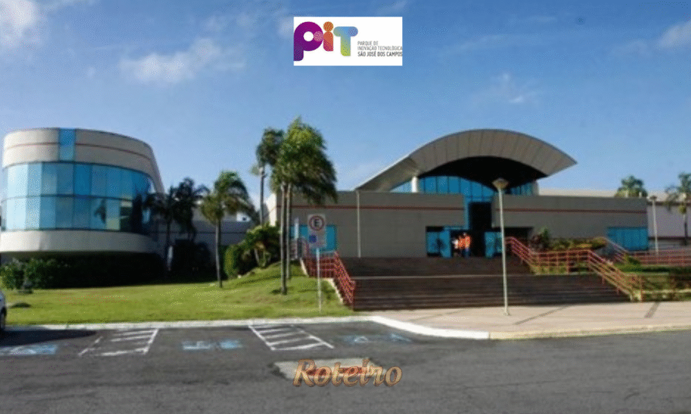 Fachada do Parque de Inovação Tecnológica PIT em São José dos Campos durante o lançamento da plataforma de investimentos sjk.city.