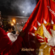 Procissão noturna da Festa do Divino Espírito Santo 2026 com bandeira da Paróquia São Benedito em Guararema SP — foto Warley Kenji Comunicação PMG