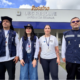 Agentes de saúde da Prefeitura de São José dos Campos SJC em frente à UBS Resolve Jardim da Granja