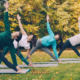 Pessoas praticando atividades esportivas em parque público de São José dos Campos no inverno — foto ilustrativa