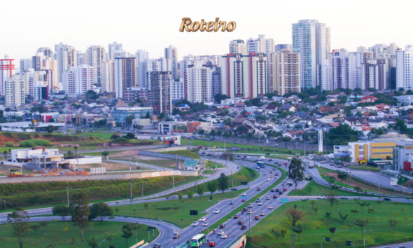 Vista aérea do anel viário de São José dos Campos (SJC), região ligada ao futuro Centro Logístico Municipal — foto Claudio Vieira/PMSJC