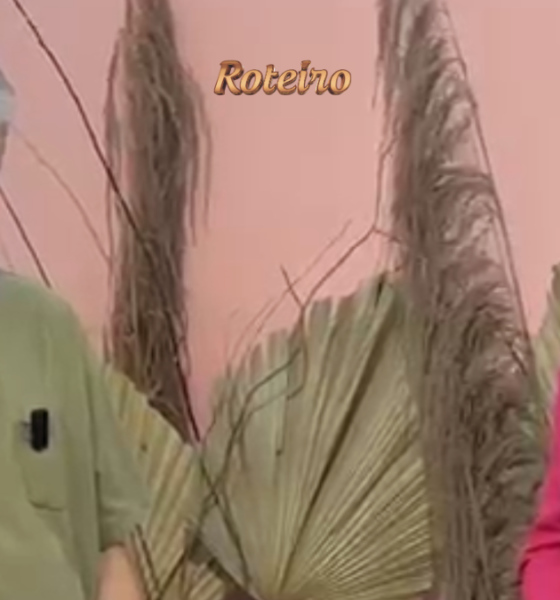 Marcio Marcondes e Elaine Calé durante gravação da coluna Figura de Ouro em São José dos Campos — Portal RoteiroSJC