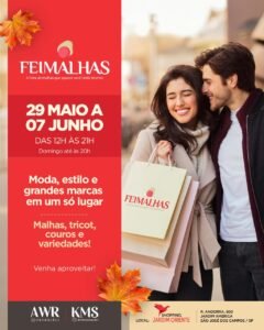 Feira Feimalhas no Shopping Jardim Oriente em São José dos Campos SJC inverno 2026