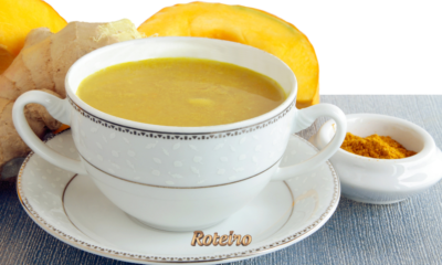 Sopa de abóbora com gengibre e creme de leite servida em tigela funda com salsinha — receita quentinha para o outono e inverno no Vale do Paraíba