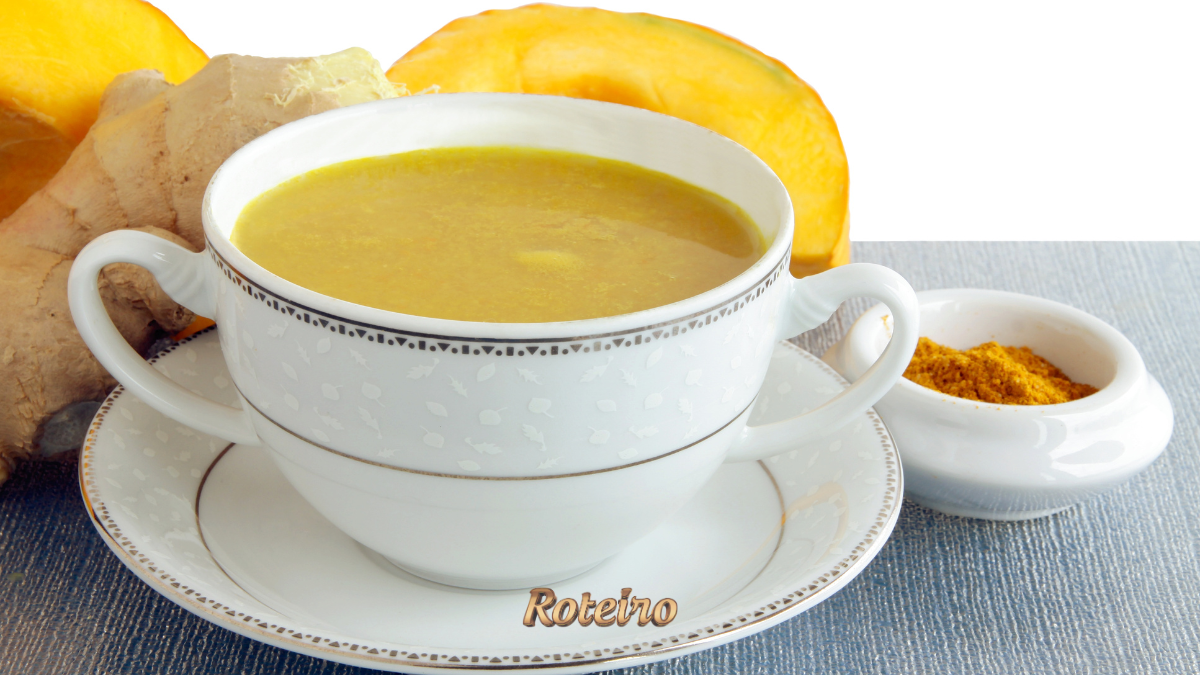 Sopa de abóbora com gengibre e creme de leite servida em tigela funda com salsinha — receita quentinha para o outono e inverno no Vale do Paraíba