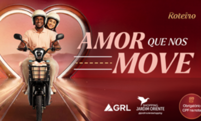 Arte da campanha Amor que nos Move do Shopping Jardim Oriente SJC para o Dia dos Namorados 2025