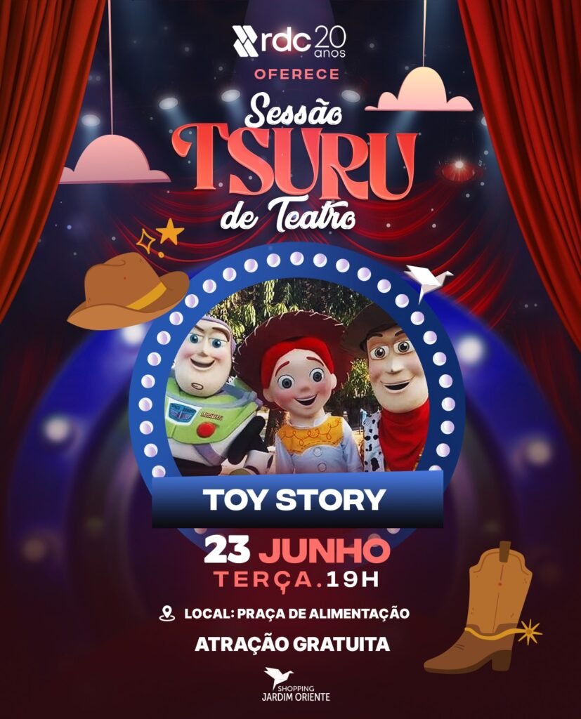 teatro gratuito SJC Toy Story Shopping Jardim Oriente Sao Jose dos Campos