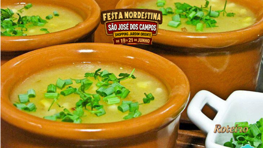 gastronomia tipica festa nordestina SJC 2026 caldo comida junina Sao Jose dos Campos