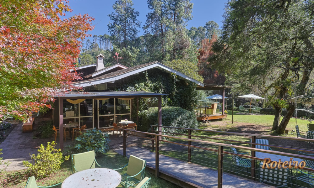 Casa Bambui inverno Mantiqueira — vista do restaurante no Parque Bambui em Campos do Jordao SJC