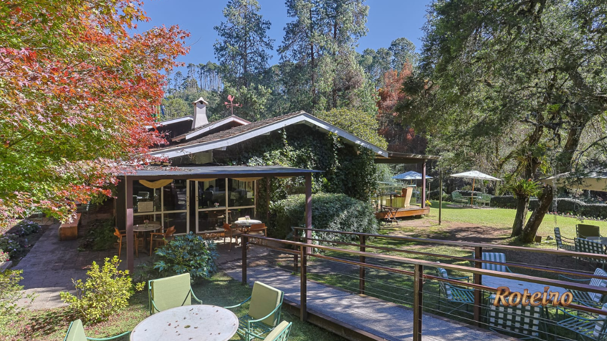 Casa Bambui inverno Mantiqueira — vista do restaurante no Parque Bambui em Campos do Jordao SJC