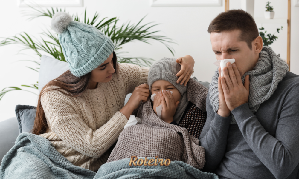 gripe inverno SJC familia com sintomas de gripe no inverno em Sao Jose dos Campos