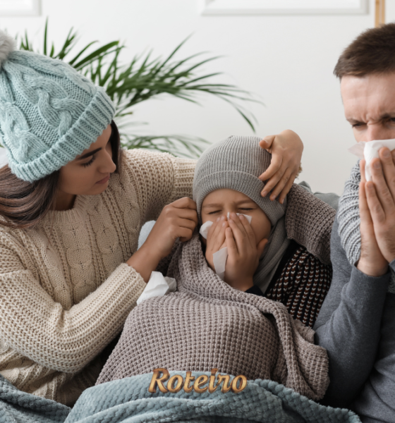 gripe inverno SJC familia com sintomas de gripe no inverno em Sao Jose dos Campos