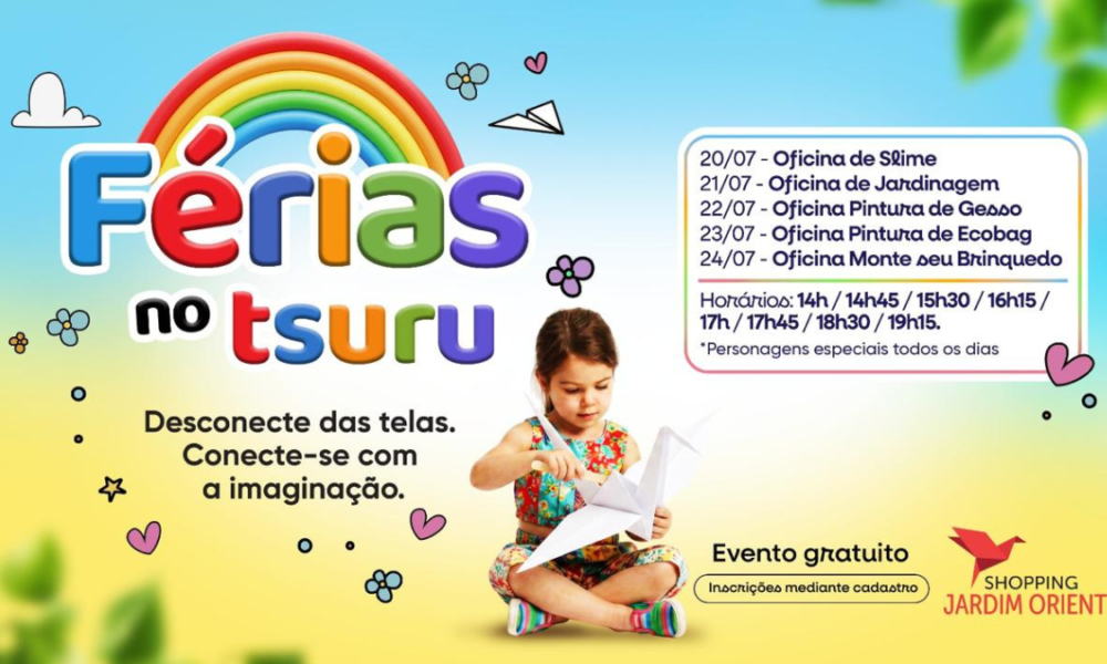 Programação da Férias no Tsuru 2026 no Shopping Jardim Oriente
