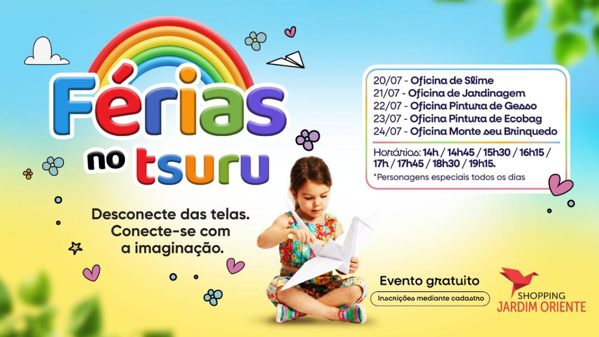 Programação da Férias no Tsuru 2026 no Shopping Jardim Oriente