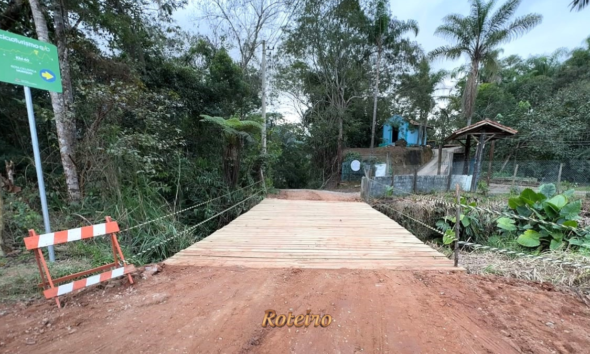 Cachoeira do Roncador SJC — nova ponte na Estrada José Theodoro de Azevedo, em São Francisco Xavier