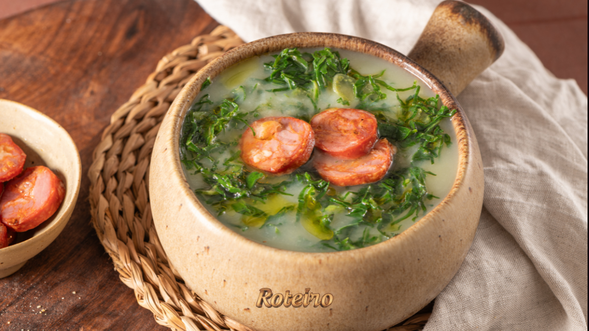 caldo verde servido mesa posta receita facil