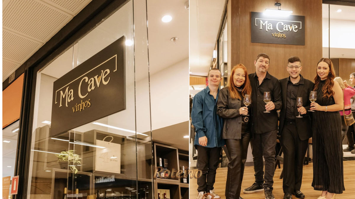 Fachada e fundadores da Ma Cave Vinhos SJC brindam no aniversário de 2 anos