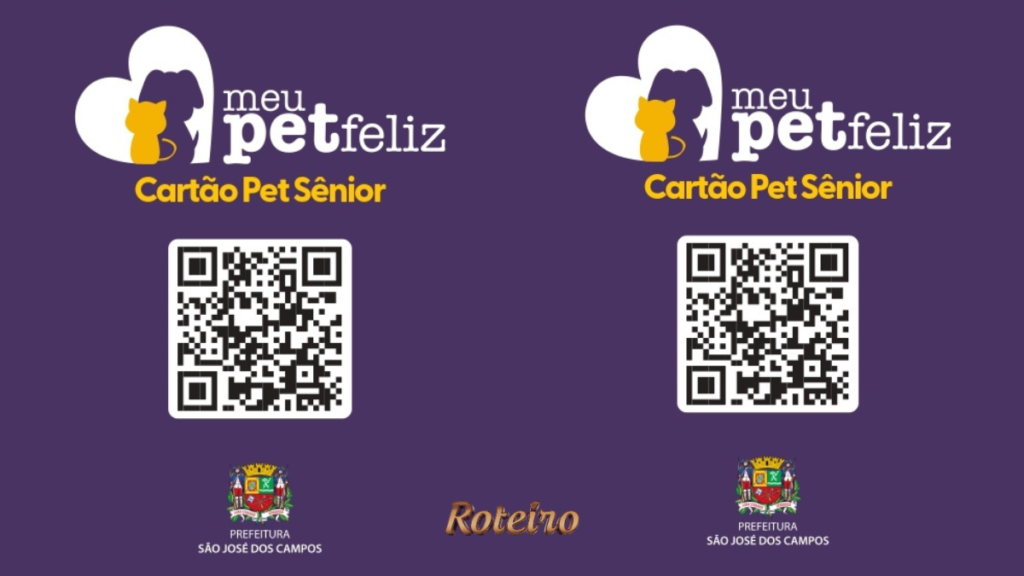 Cartão Pet Sênior da feira adoção itinerante CCZ em SJC