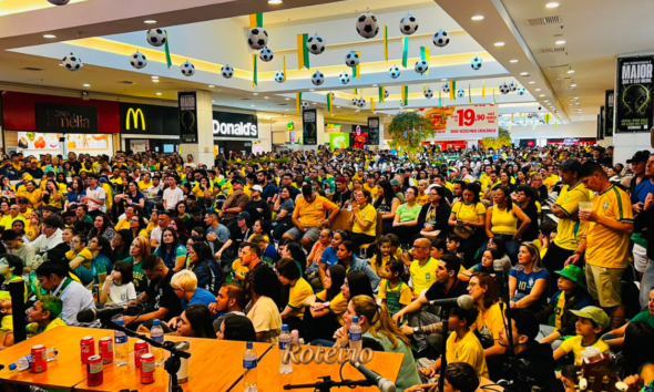 CenterVale Copa SJC Noruega telao gratuito Praca Alimentacao
