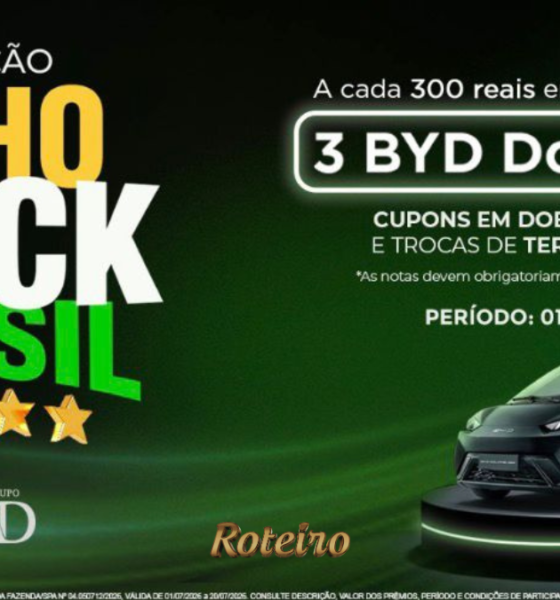 Julho Black Brasil Shopping Jardim Oriente sorteio carros eletricos